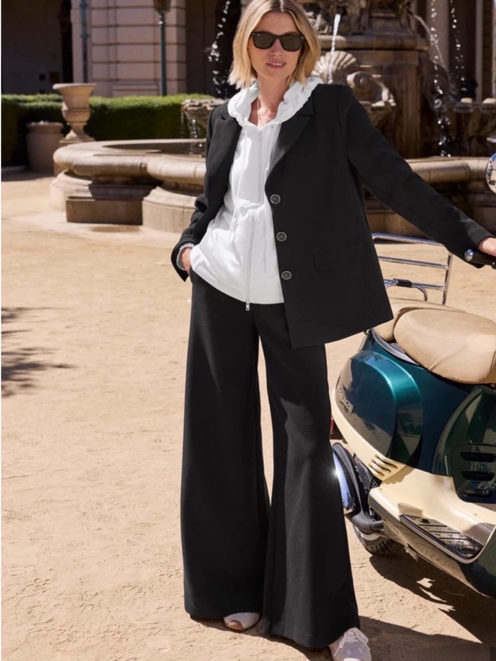 Cabi Wide Leg Black Women's Pants 8R NWT